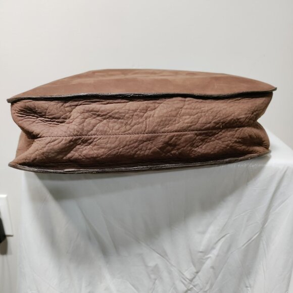 Castor & Pollux Handcrafted Brown Leather Tote Bag With Sturdy Handles - Picture 7 of 13